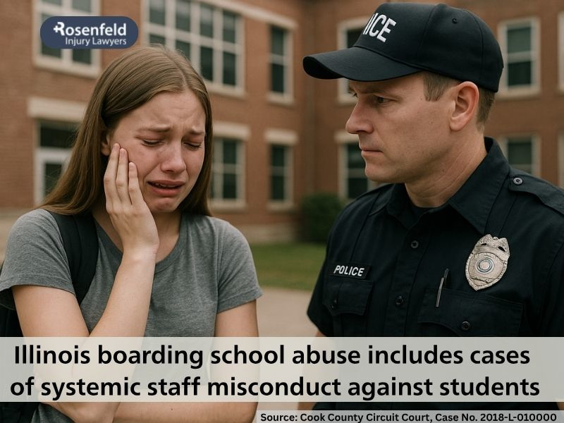 Young women and men are taking legal action against Illinois boarding school staff members