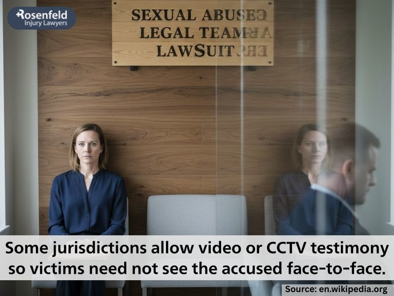 Do sexual abuse victims have to face perpetrators in court?