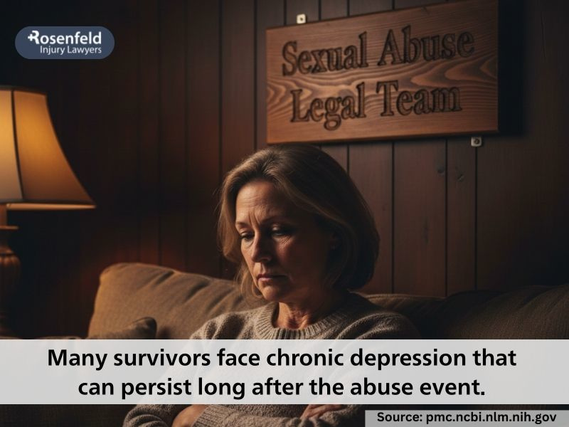 What is the connection between sexual assault and depression?