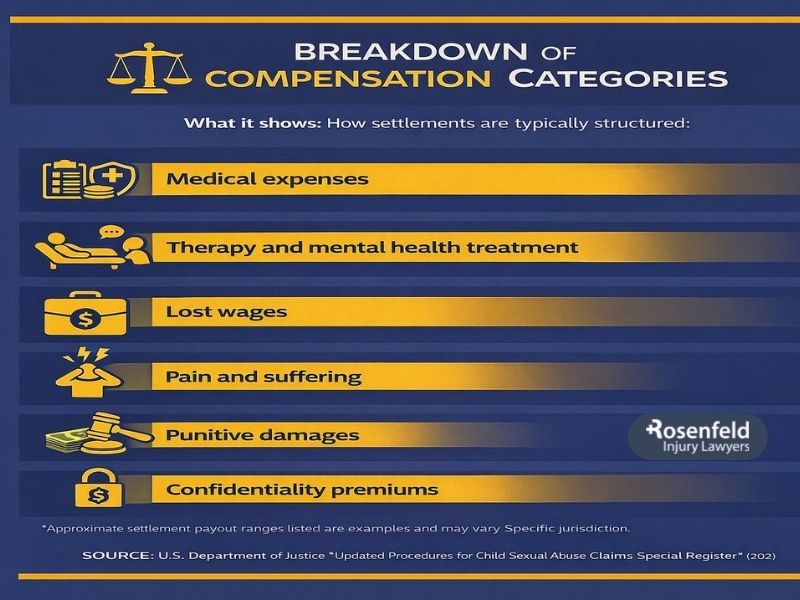 Factors influencing average settlement amounts following sexual violence