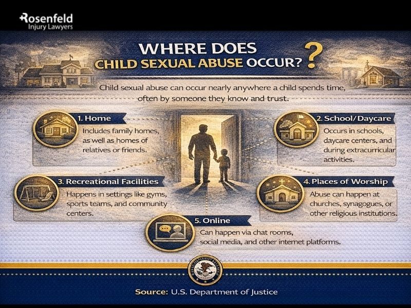 Common locations where children are vulnerable to sex trafficking and abuse