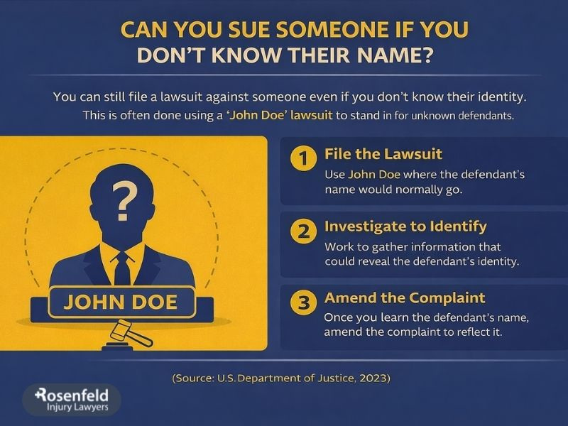 Can you file a lawsuit against a person whose name you don't know?