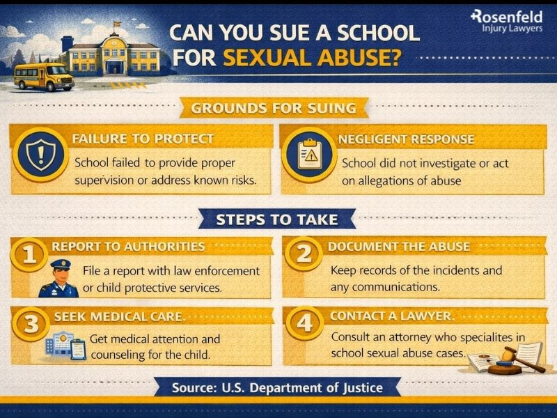 File a lawsuit for the harm suffered when a school fails to prevent sexual abuse