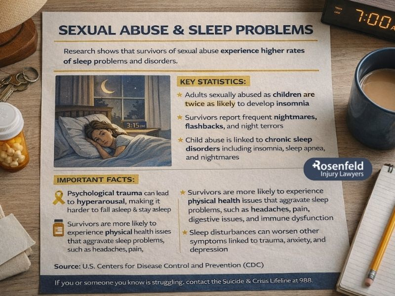 Poor sleep outcomes in victims of sexual assault