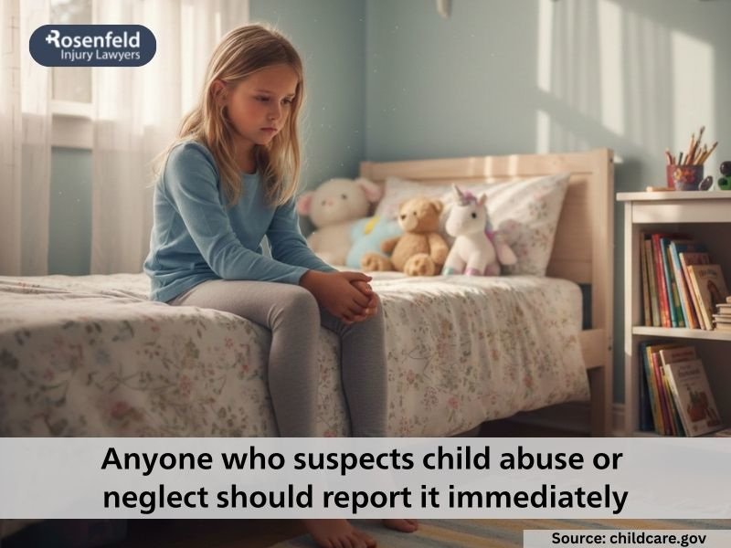 Steps to take for suspected abuse or neglect involving a child