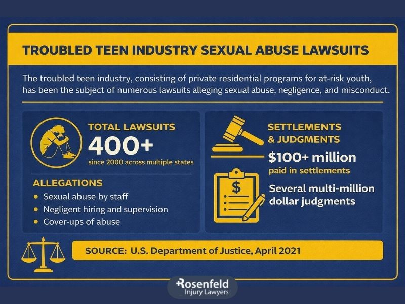 Sexual abuse lawsuits against entities in the troubled teen industry